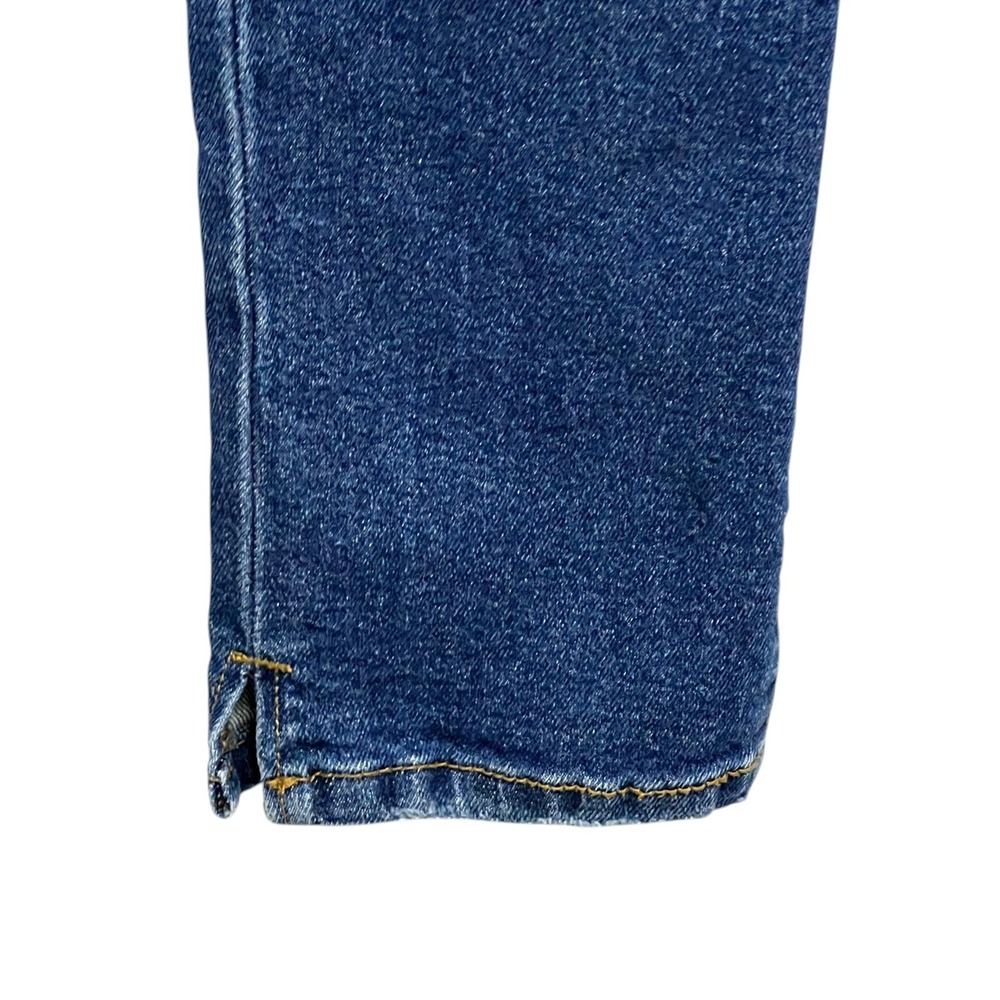 C&C California Skinny Jeans Womens 4/27 Blue Distressed High Rise Slit Edgy - Picture 6 of 10